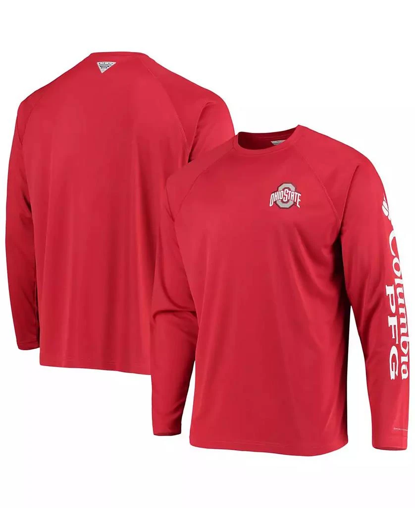 商品Columbia|Men's PFG Ohio State Buckeyes Terminal Tackle Omni-Shade Long Sleeve T-Shirt,价格¥339,第1张图片