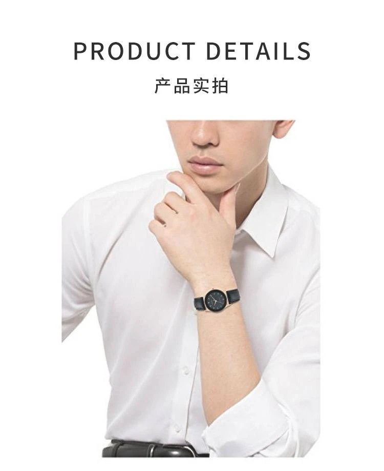 商品Citizen|日本直邮CITIZEN Q&Q西铁城手表防水皮带QA36-102男士黑色,价格¥318,第3张图片详细描述