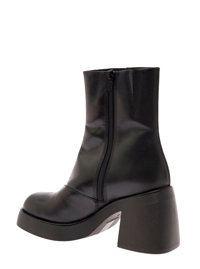 brooke Black Leather Boots Chunky Heel Woman Vagabond商品第3张图片规格展示