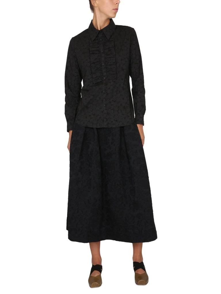 商品Uma Wang|Uma Wang Women&#39;s  Black Other Materials Skirt,价格¥6720,第1张图片