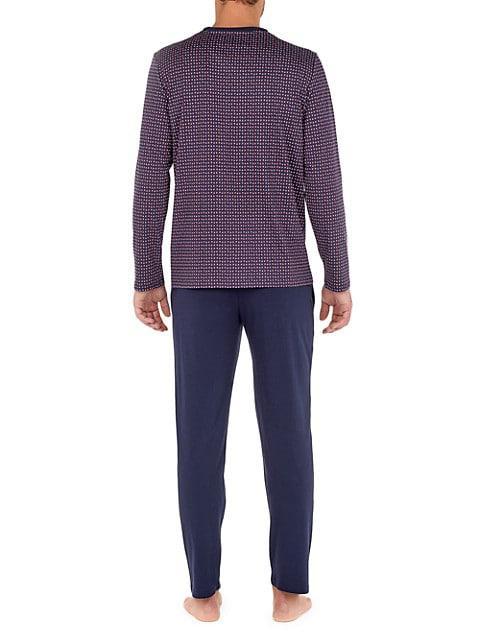 商品HOM|Figari Long-Sleeve Pajama Shirt & Pants Set,价格¥853,第5张图片详细描述