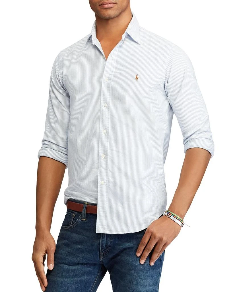 商品Ralph Lauren|Classic Fit Long Sleeve Striped Cotton Oxford Button Down Shirt,价格¥937,第1张图片