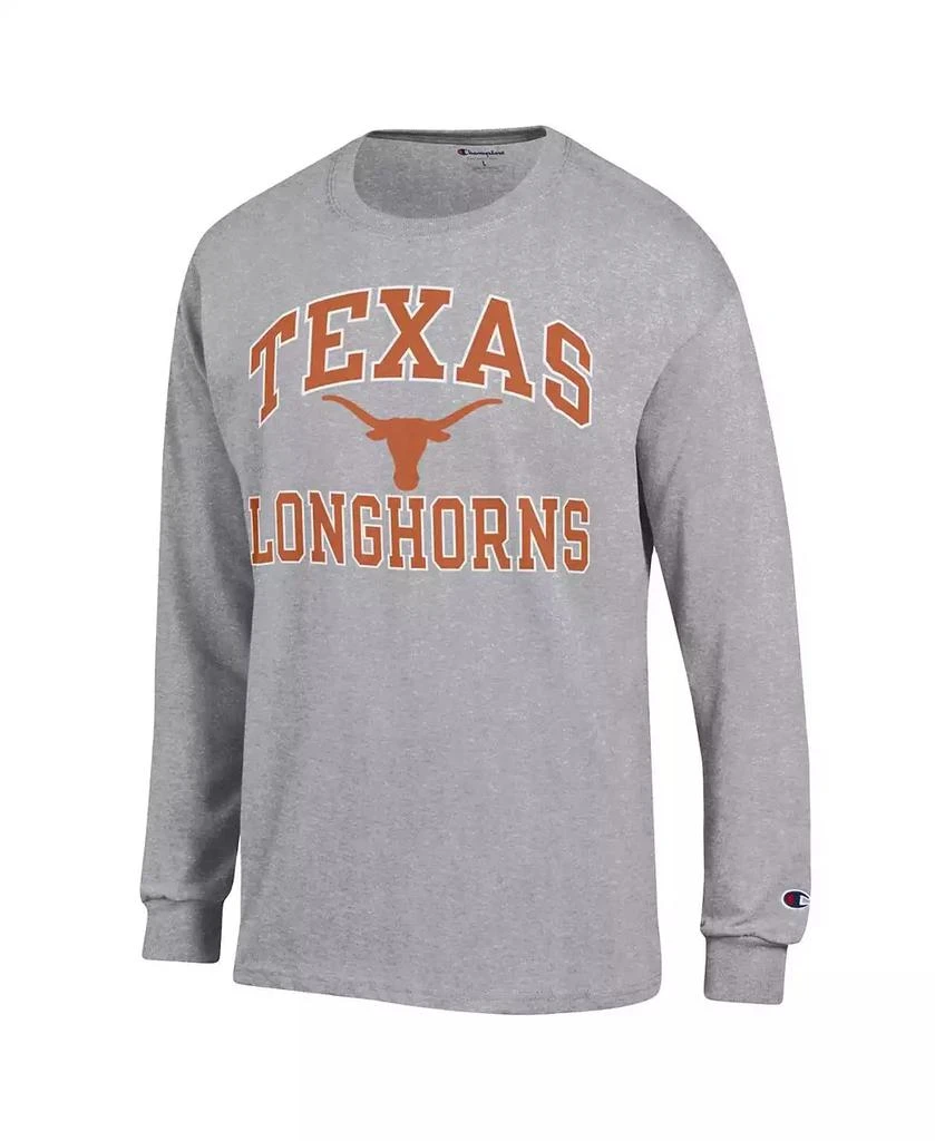 商品CHAMPION|Men's Heather Gray Texas Longhorns High Motor Long Sleeve T-shirt,价格¥243,第2张图片详细描述