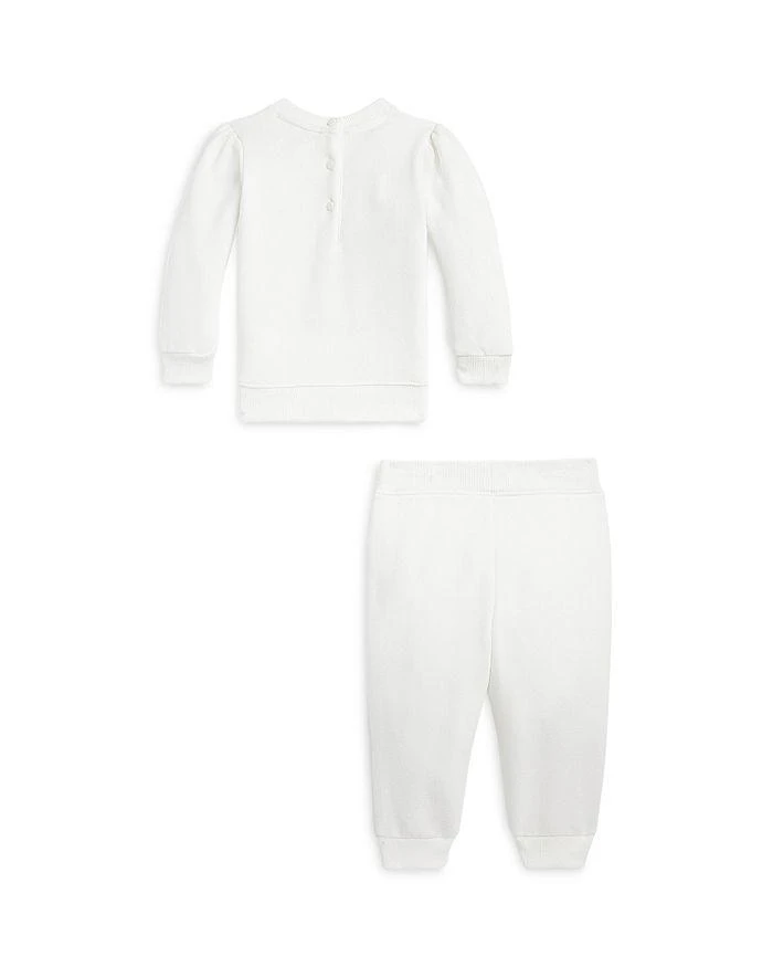 商品Ralph Lauren|Girls' Fleece Embroidered Graphic Sweatshirt & Jogger Pants Set - Baby,价格¥264,第2张图片详细描述