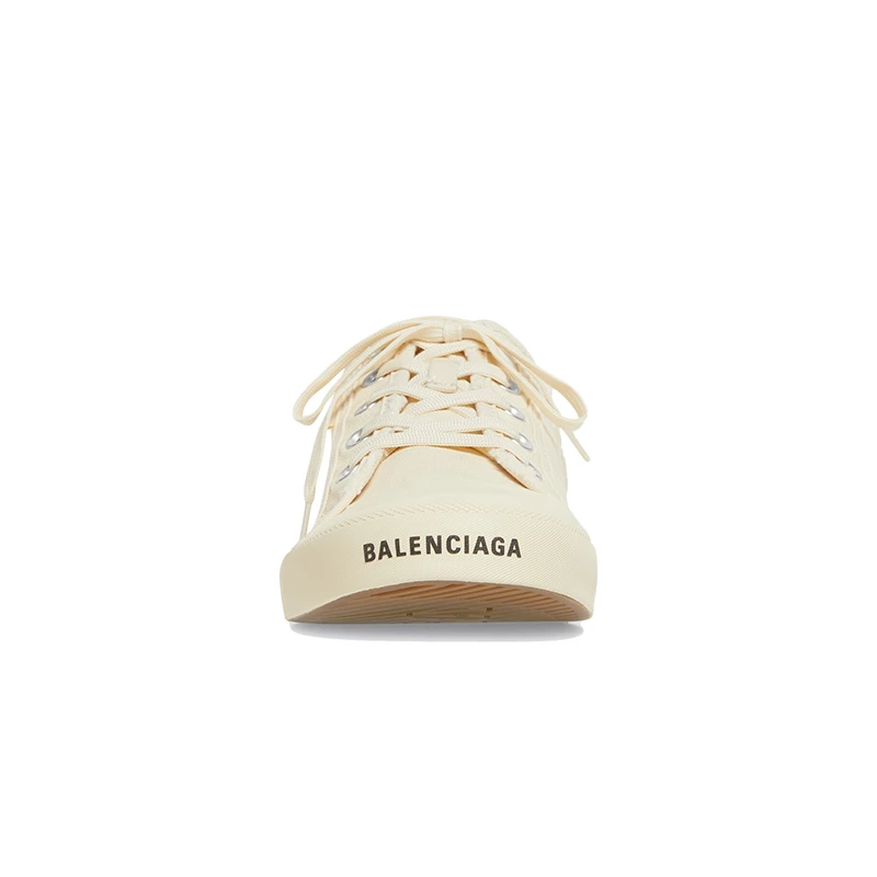 Balenciaga/巴黎世家 经典款 女士白色磨损棉质材料露跟穆勒鞋帆布鞋 商品