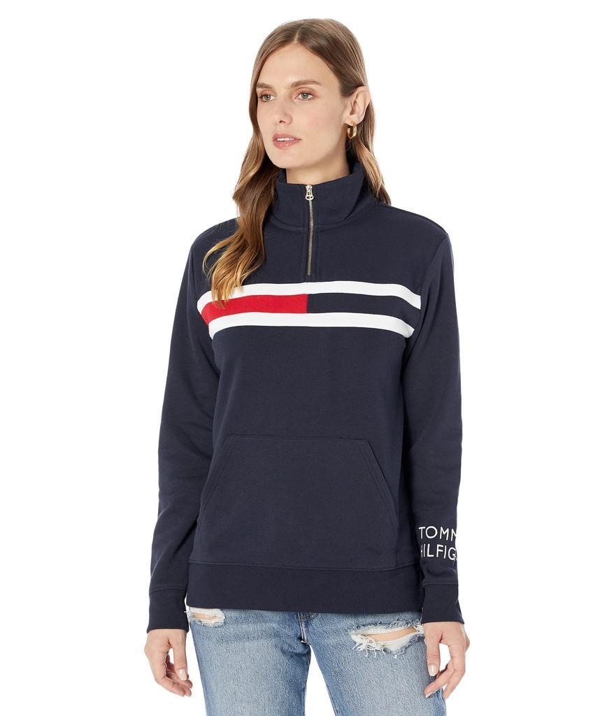 商品Tommy Hilfiger|1/4 Zip Mock Neck Pullover,价格¥260,第1张图片