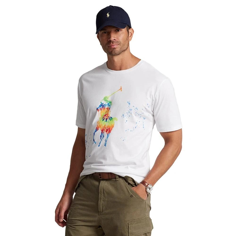 商品Ralph Lauren|Men's Big & Tall Big Pony Jersey T-Shirt,价格¥357,第1张图片