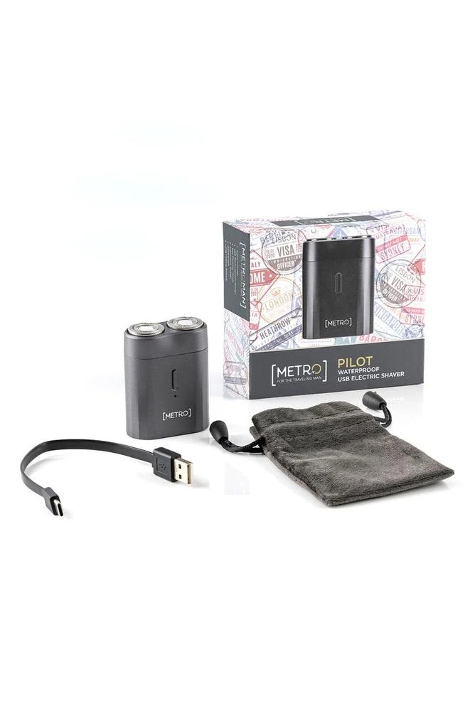 商品METROMAN|Pilot Compact Waterproof USB Electric Shaver,价格¥413,第3张图片详细描述