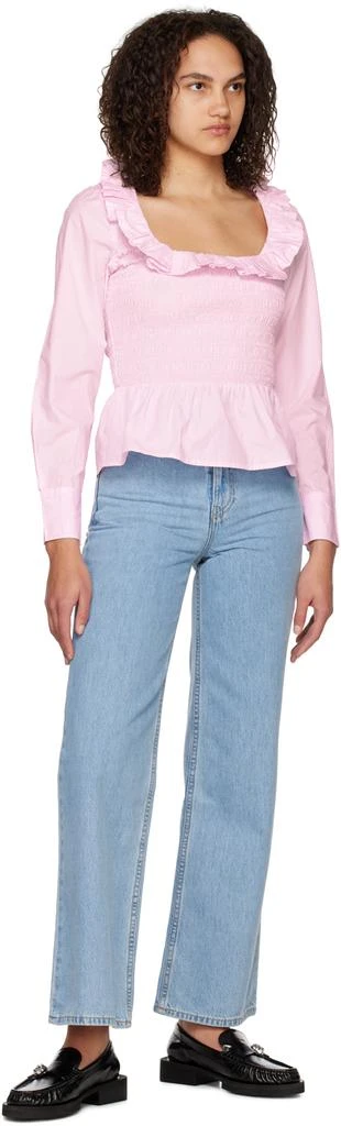商品Ganni|Pink Smock Blouse,价格¥1474,第4张图片详细描述