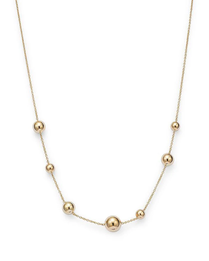 商品Alberto Amati|14K Yellow Gold Bead Statement Necklace, 18" - Exclusive,价格¥7523,第1张图片