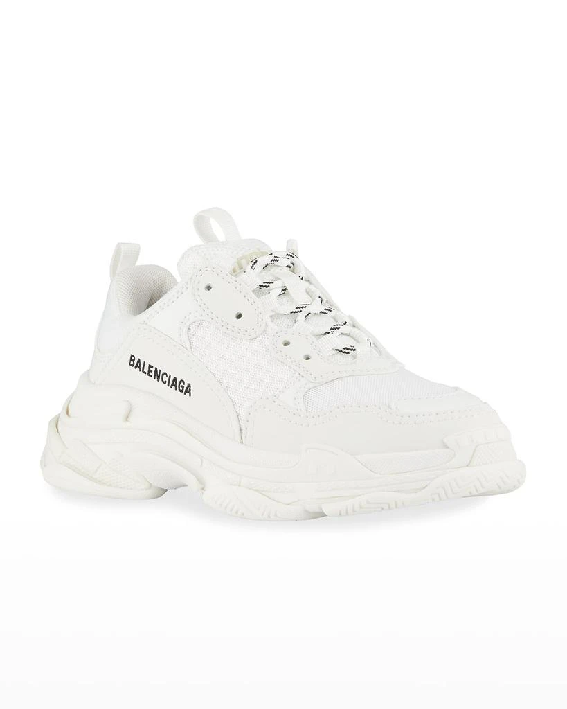 商品Balenciaga|Kid's Triple S Tonal Mix-Media Chunky Sneakers, Toddler/Kids,价格¥4836,第1张图片