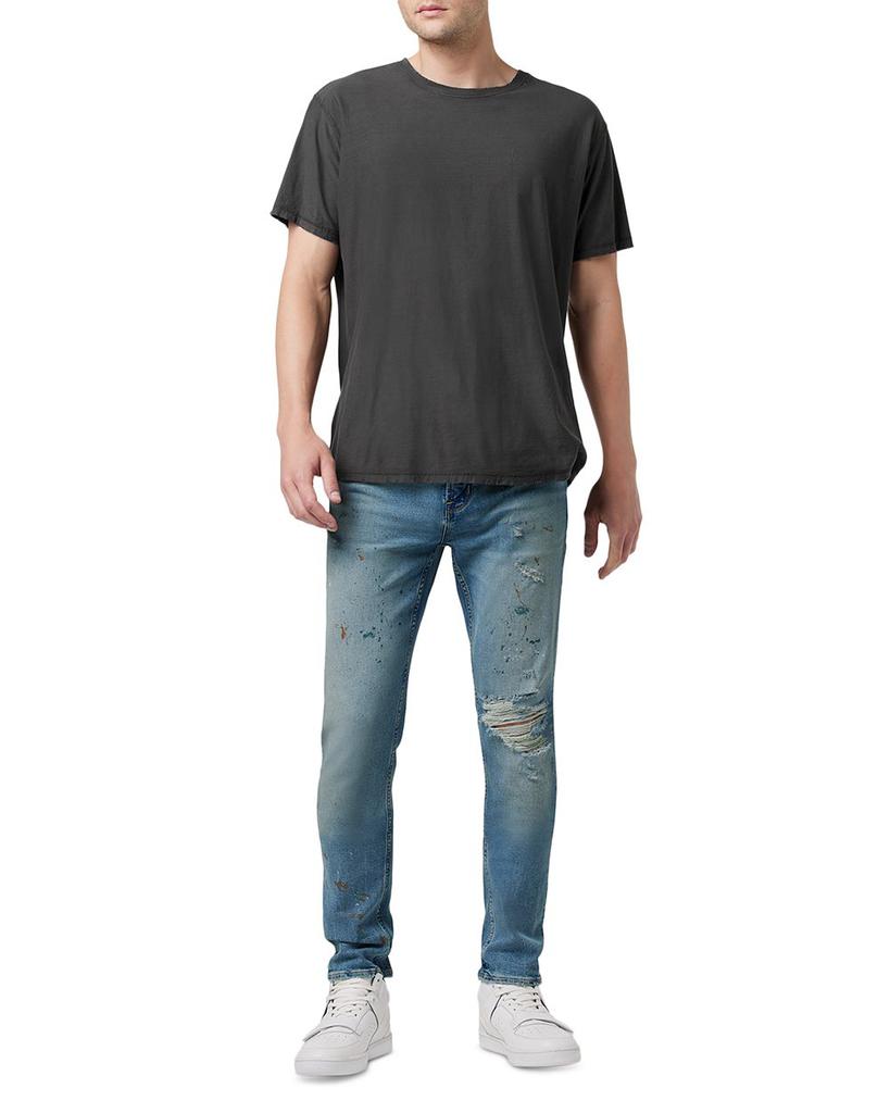 Axl Slim Fit Distressed Jeans in Disorder Blue商品第5张图片规格展示