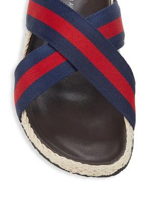 商品Saks Fifth Avenue|Frazer Webbing-Strap & Raffia Crossover Sandals,价格¥158,第5张图片详细描述