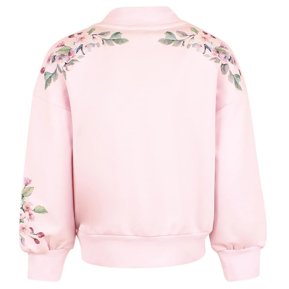 商品MONNALISA|Pink Floral Zip Up,价格¥323,第3张图片详细描述