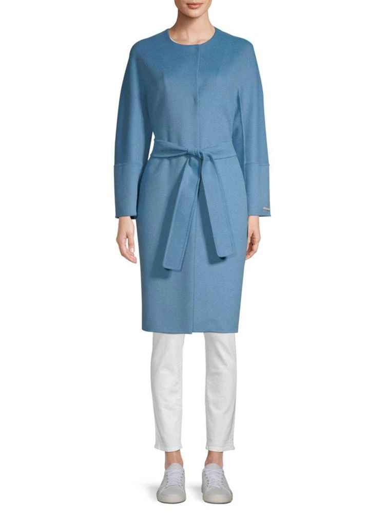 商品Max Mara|Aristo Virgin Wool & Angora Belted Wrap Coat,价格¥4399,第2张图片详细描述