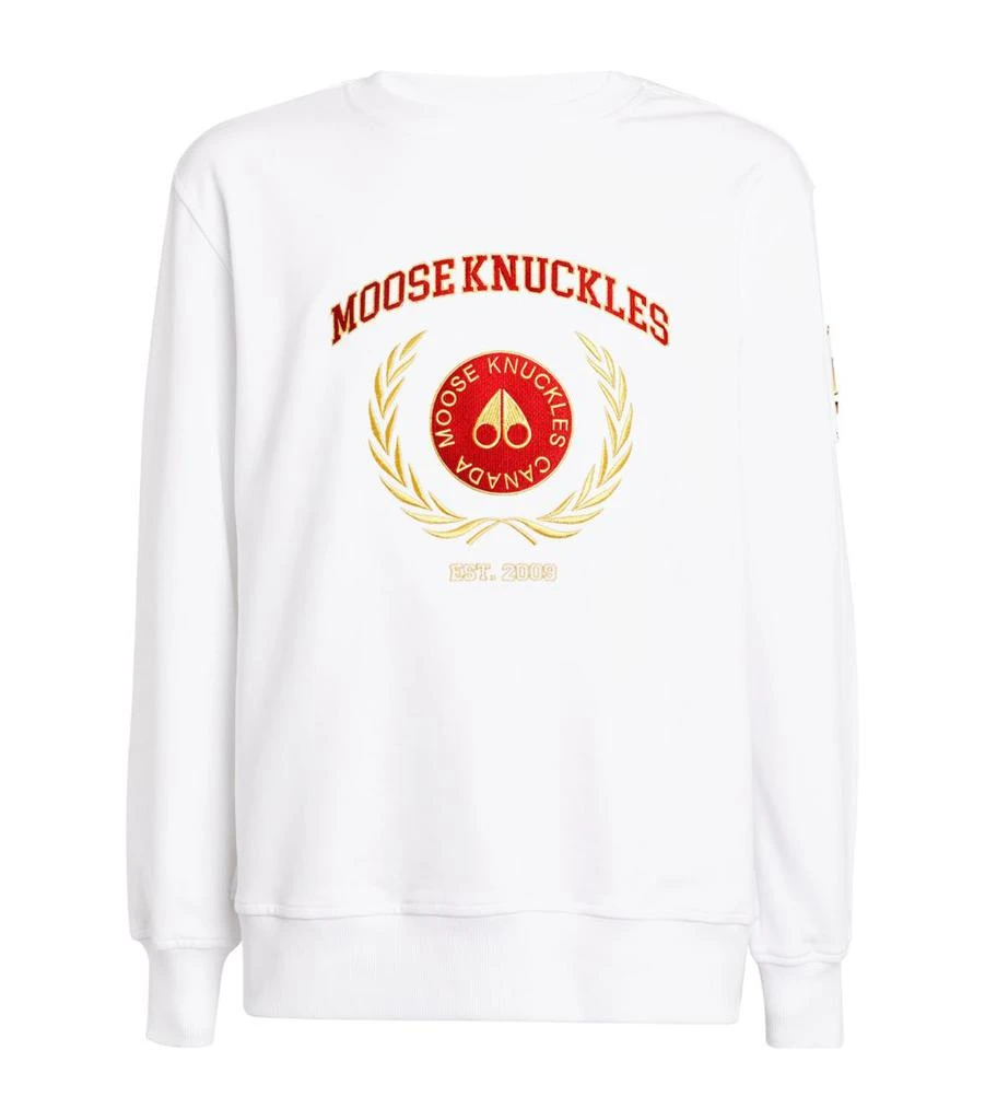 商品Moose Knuckles|Cotton Logo-Embroidered Sweatshirt,价格¥3103,第1张图片