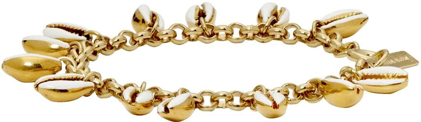 商品Isabel Marant|White & Gold New Amer Bracelet,价格¥590,第3张图片详细描述