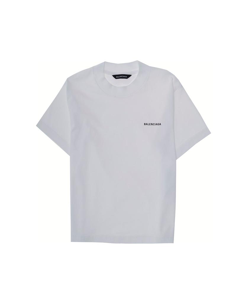 Boy Cotton And Black T-shirt With Logo商品第1张图片规格展示