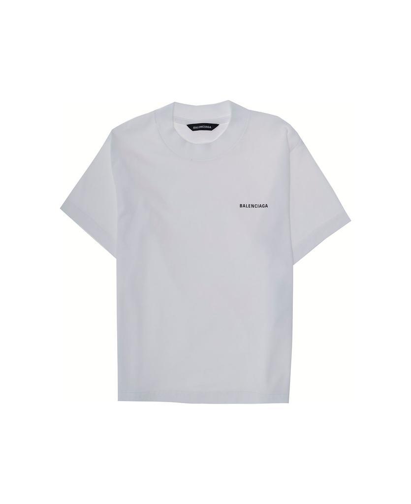 商品Balenciaga|Boy Cotton And Black T-shirt With Logo,价格¥896,第1张图片