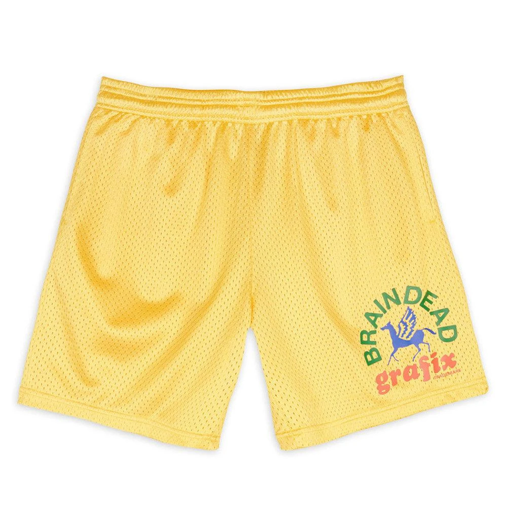 商品Brain Dead|Grafix Team Short 'Yellow',价格¥399,第1张图片