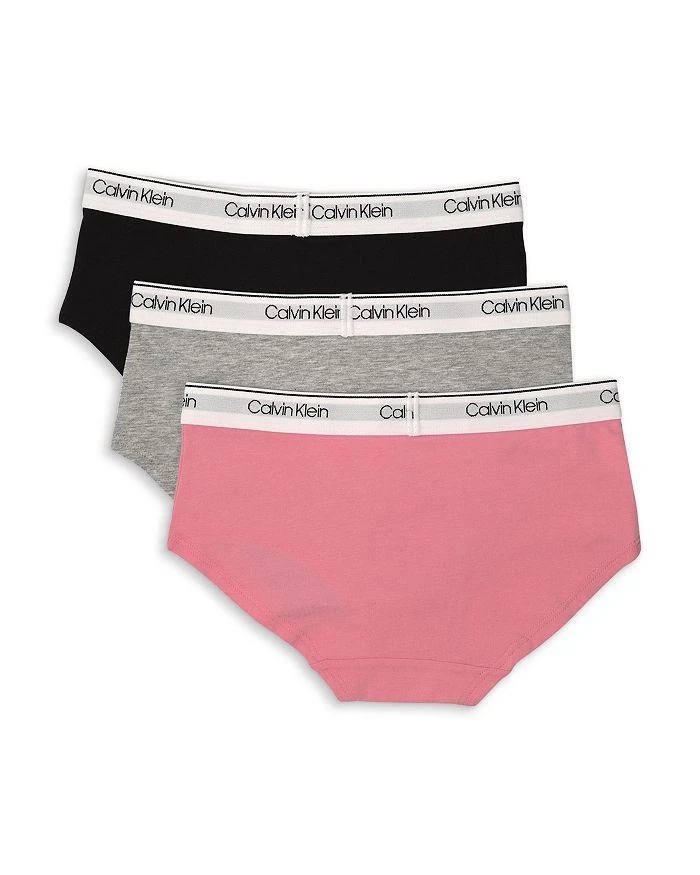 商品Calvin Klein|Girls' Hipster Underwear, 3 Pack - Big Kid,价格¥152,第2张图片详细描述