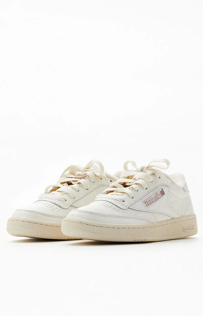 商品Reebok|White & Pink Club C 85 Shoes,价格¥284,第2张图片详细描述