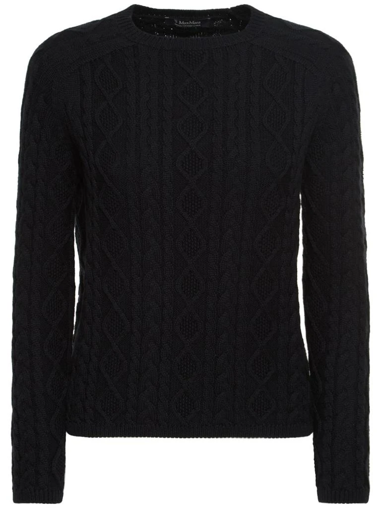 商品Max Mara|Arte Cotton Blend Cable Knit Sweater,价格¥2591,第1张图片