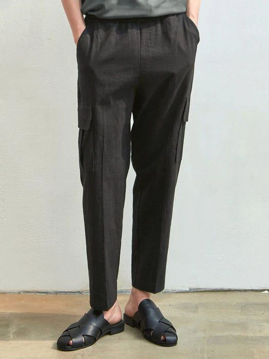 Linen Cargo Pants Cream 商品