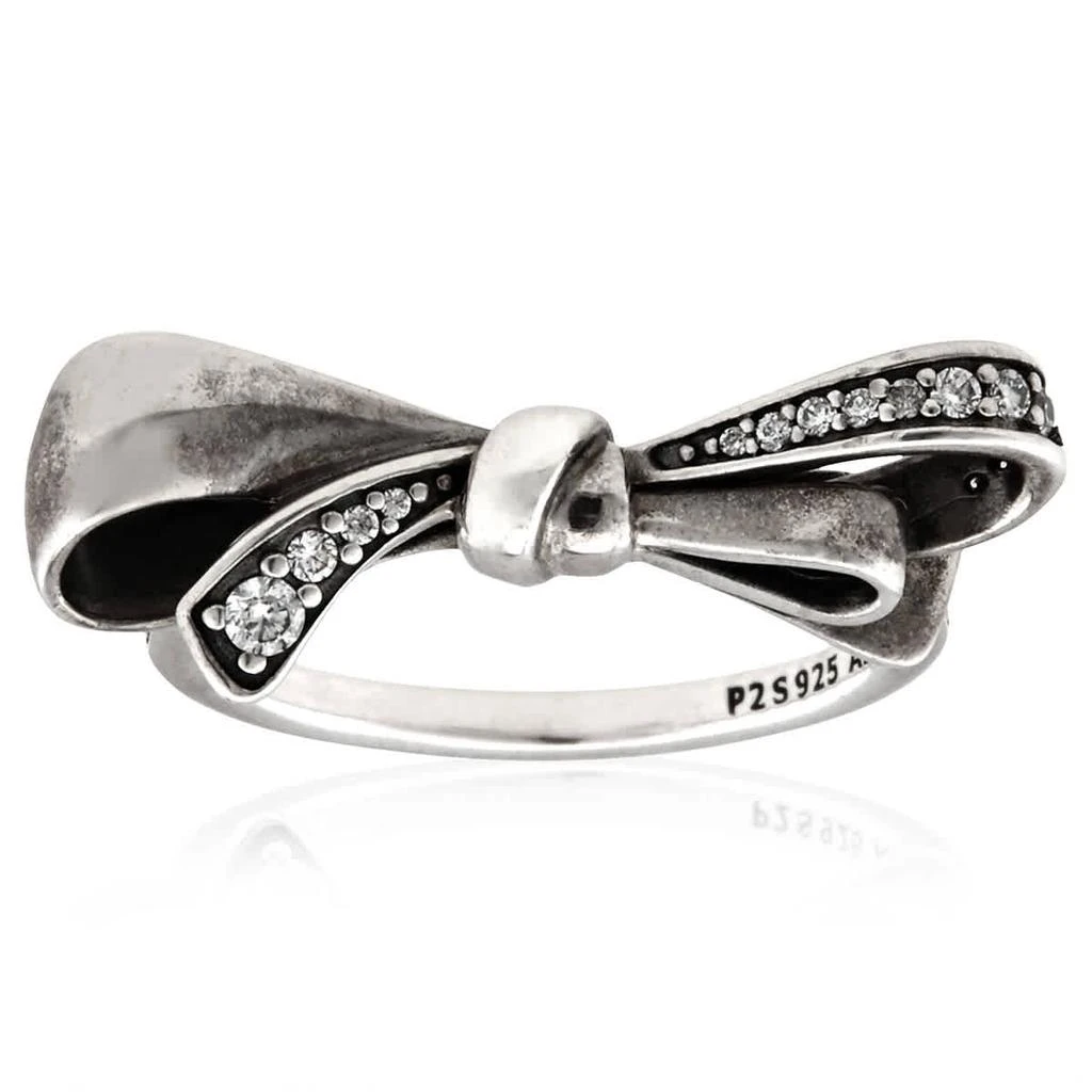 商品PANDORA|Pandora Ladies Sparkling Bow Ring, Size 54,价格¥364,第2张图片详细描述