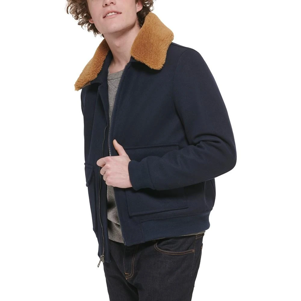 商品Tommy Hilfiger|Men's Faux-Fur-Collar Bomber Jacket,价格¥1213,第3张图片详细描述