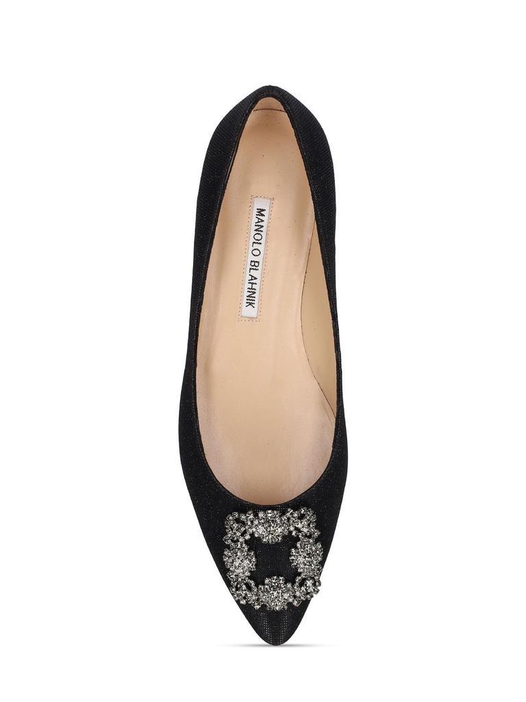 商品Manolo Blahnik|10mm Hangisi Lurex Flats,价格¥8807,第4张图片详细描述