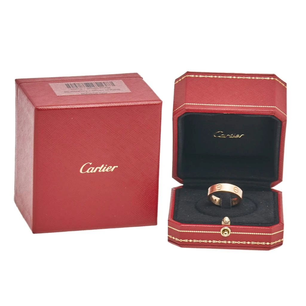 Cartier Love Pink Sapphire 18K Rose Gold Band Ring Size 58 商品