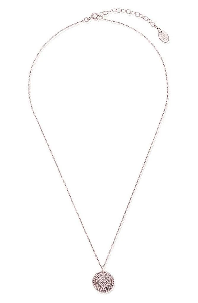 商品Sterling Forever|14K Rose Gold Plated Sterling Silver Round Pendant Necklace,价格¥225,第2张图片详细描述