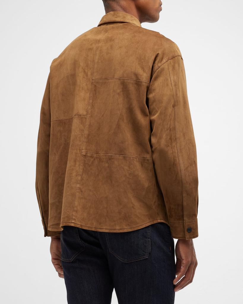 Men's Lamb Suede Shirt Jacket商品第4张图片规格展示