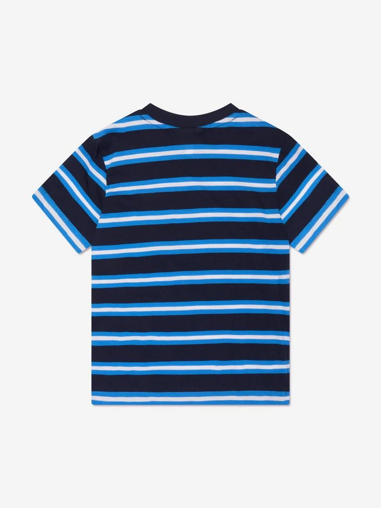 商品Lacoste|Boys Striped Logo T-Shirt in Navy,价格¥177,第2张图片详细描述