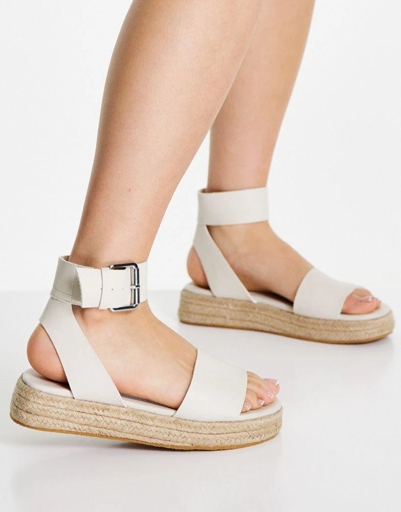 商品Topshop|Topshop Wide Fit Paradise espadrille sandal in stone,价格¥221,第4张图片详细描述