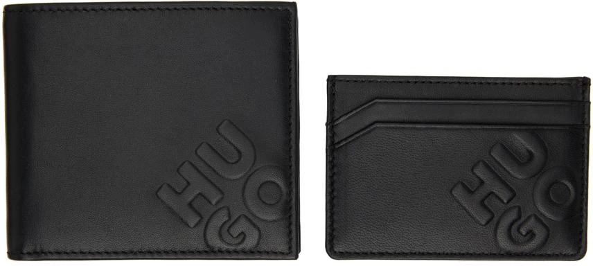 商品[国内直发] Hugo Boss|Black Leather Wallet & Card Holder Set,价格¥373,第1张图片