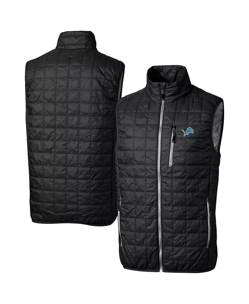 Gilet imbottito con zip intera da uomo nero dei Detroit Lions, modello Rainier PrimaLoft Eco Insulated. image 2