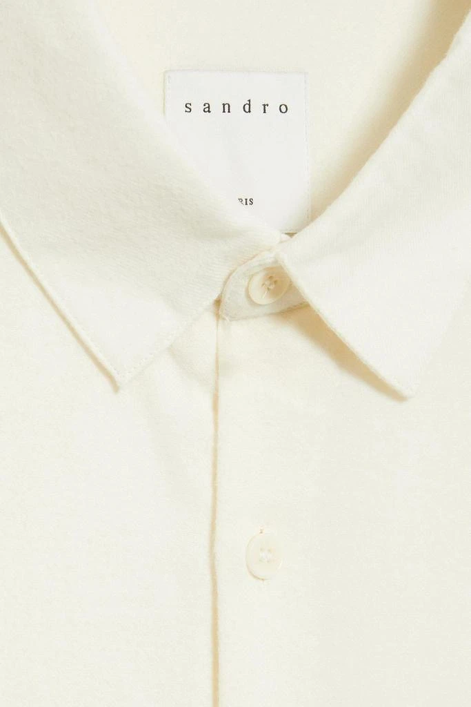 商品Sandro|Brushed cotton-twill shirt,价格¥949,第4张图片详细描述