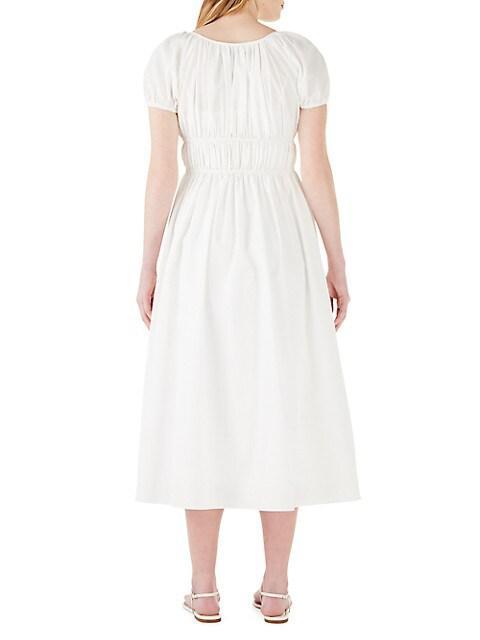 商品Kate Spade|Elasticized Seersucker Midi-Dress,价格¥1084,第6张图片详细描述