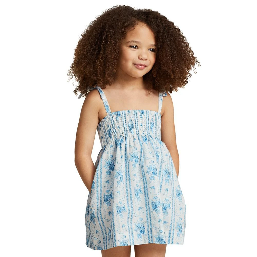 商品Ralph Lauren|Toddler and Little Girls Floral Print Smocked Batiste Dress,价格¥129,第5张图片详细描述
