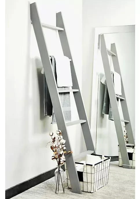 商品BrandtWorks|Home Indoor Decorative Weathered Gray 72 Blanket Ladder,价格¥1636,第2张图片详细描述