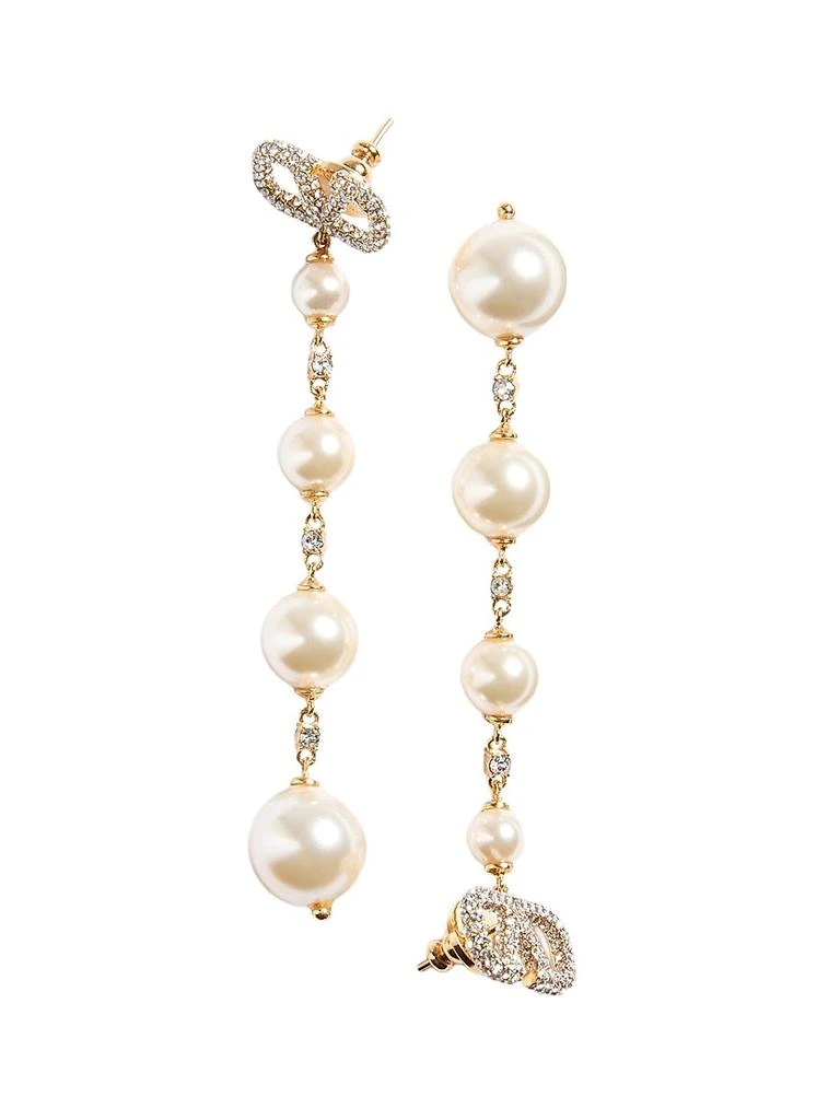 商品Valentino|VLogo Signature Earrings in Metal, Swarovski® Crystals and Pearls,价格¥7321,第3张图片详细描述
