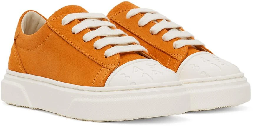 商品MAISON MARGIELA|Kids Orange Lace-Up Sneakers,价格¥1180,第4张图片详细描述