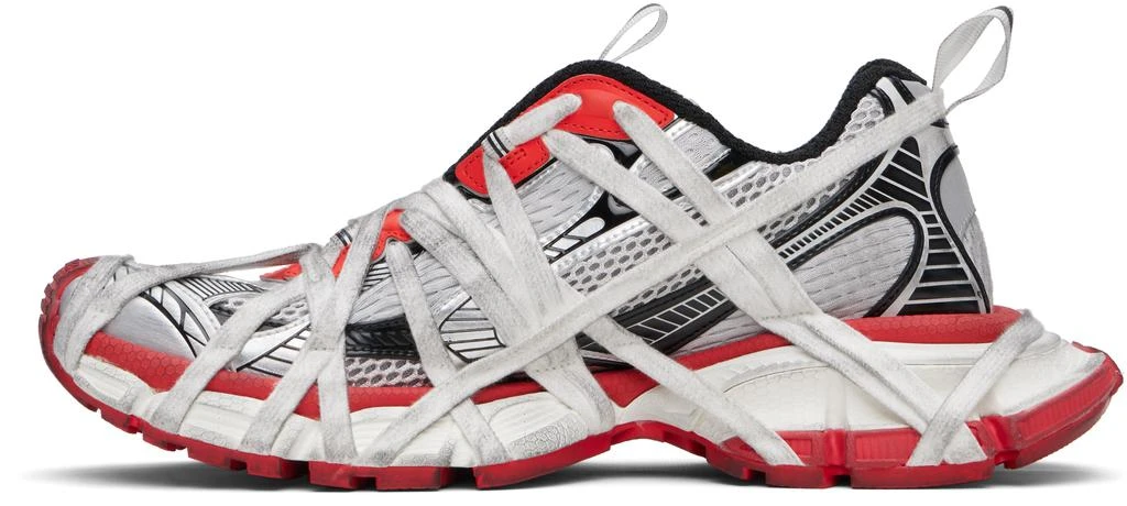 商品Balenciaga|Gray & Red 3XL Extreme Lace Sneakers,价格¥10193,第3张图片详细描述