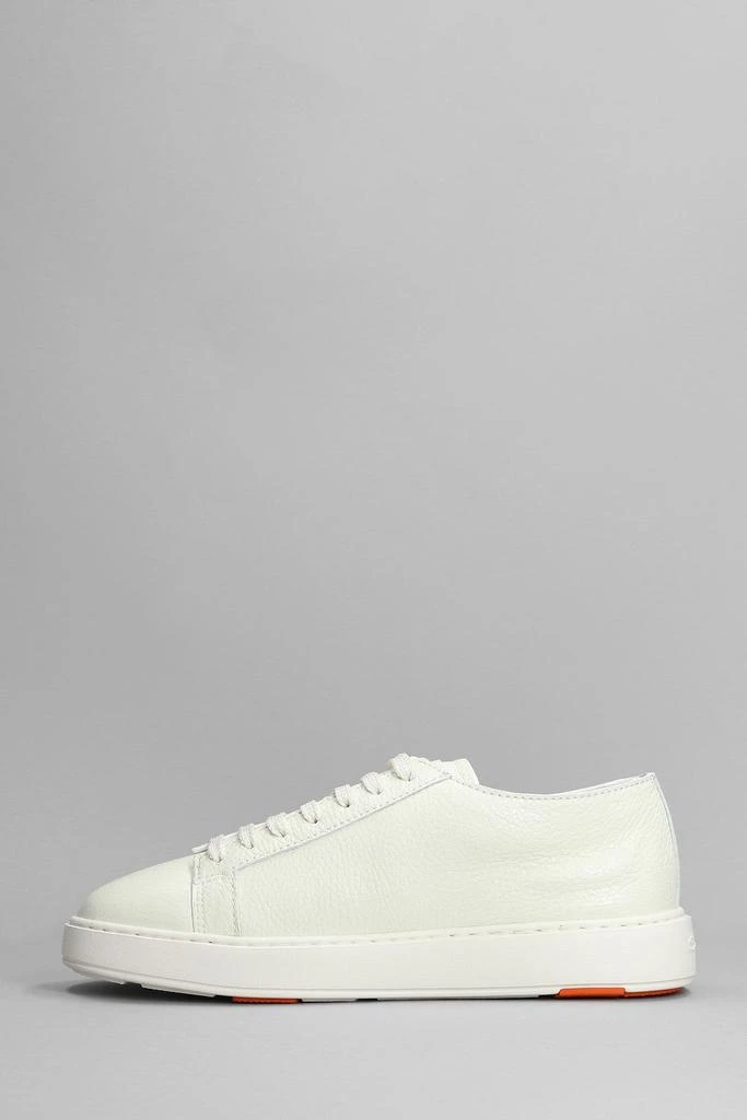 商品Santoni|Dabbler Sneakers In White Leather,价格¥3459,第3张图片详细描述