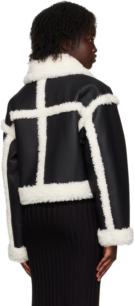 Black Kristy Faux-Leather Jacket商品第3张图片规格展示