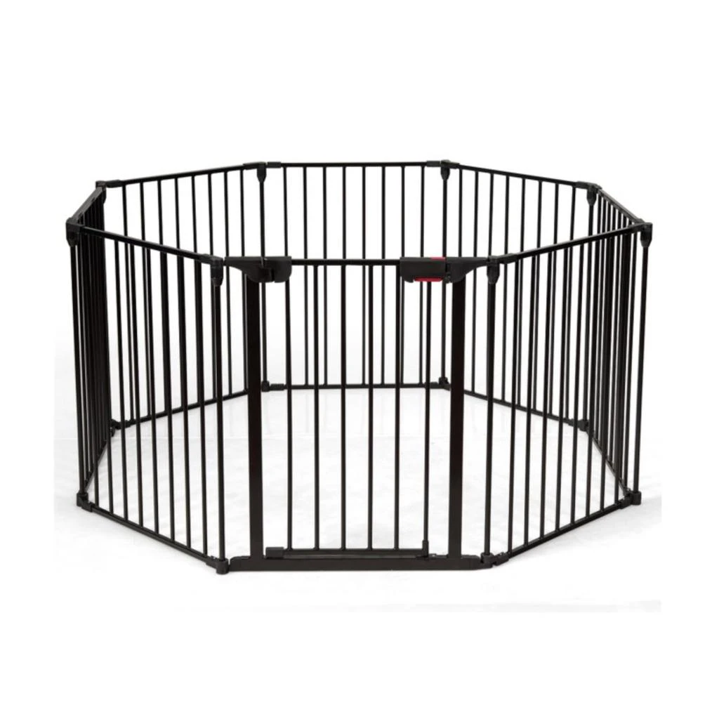 商品Hivvago|Adjustable Panel Baby Safe Metal Gate Play Yard-Black,价格¥1069,第1张图片