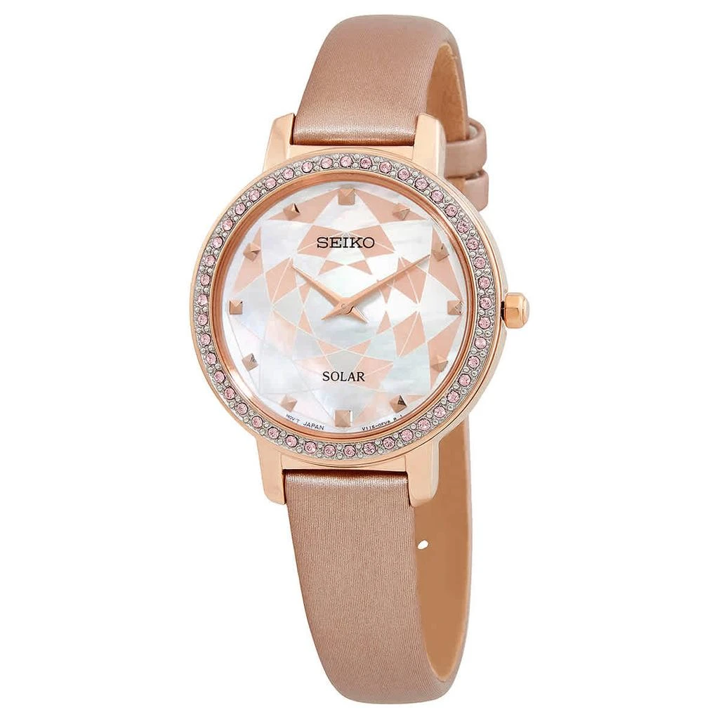 商品Seiko|Crystal Mother of Pearl Dial Ladies Watch SUP456P1,价格¥1124,第1张图片