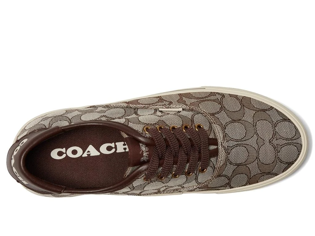 商品Coach|Signature Jacquard Leather Lace-Up Skate Sneaker,价格¥1249,第2张图片详细描述